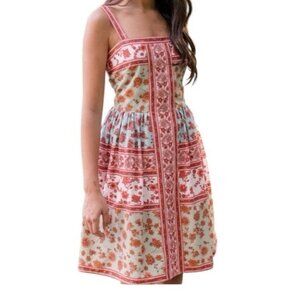 Gal Meets Glam Gianna Multicolor Patchwork Floral Cottagecore Boho Dress Size 14